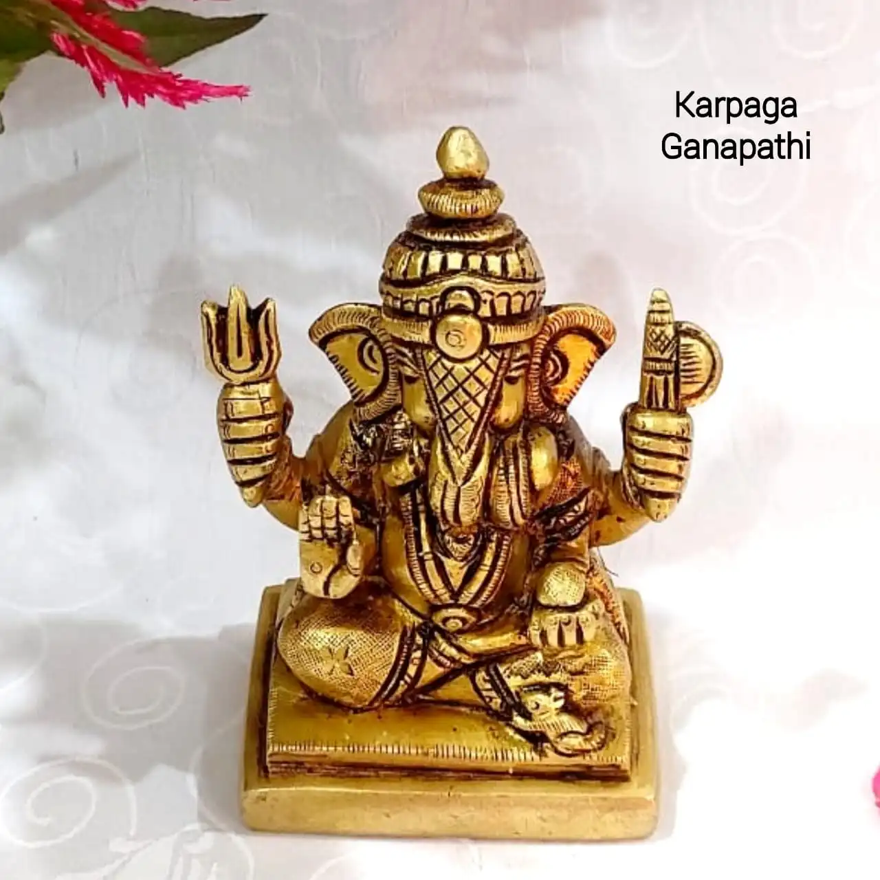 Karpaga Ganapathi Brass Antique Finish God Vinayagar - image 3