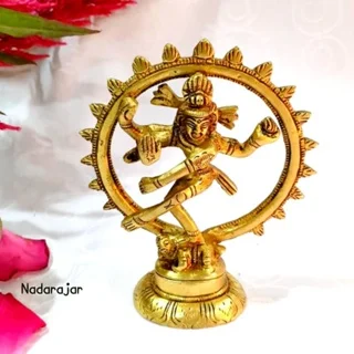 Nadarajar / Shivan Idol (S) Brass Antique Finish Nadarajar - image 3