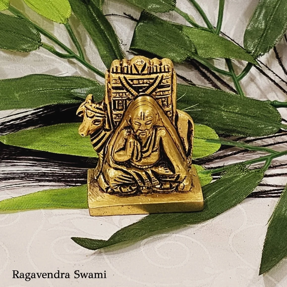 Guru Ragavendra Swami Statue (s) Brass Antique - image 3