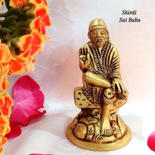 Shirdi Sai Baba  Brass Statue- M size - image 3