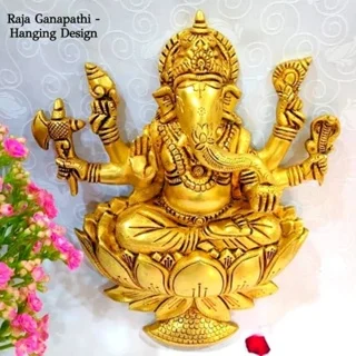 Raja Ganapathi - Hanging Brass Statue God Vinayagar Brass Idol - image 1