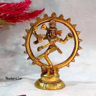 Nadarajar / Shivan Idol (S) Brass Antique Finish Nadarajar - image 1