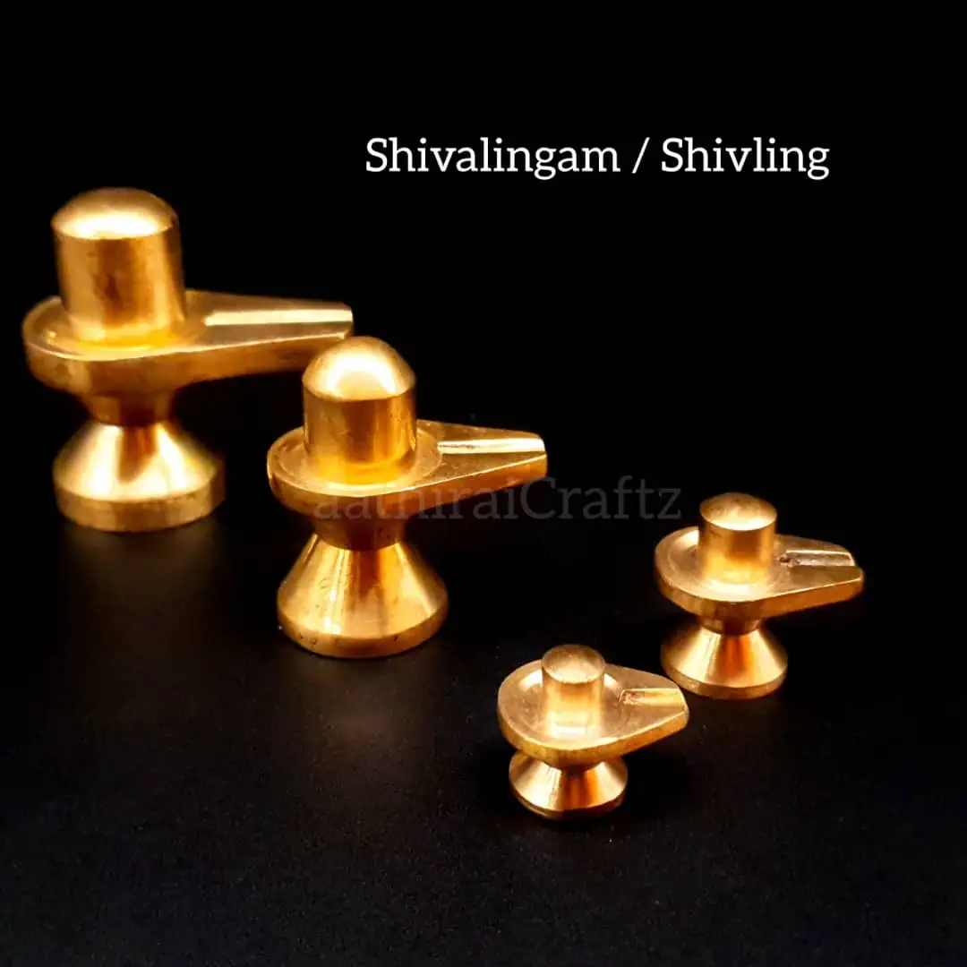 Shiva Lingam Brass Sculpture - Size 2 - image 2