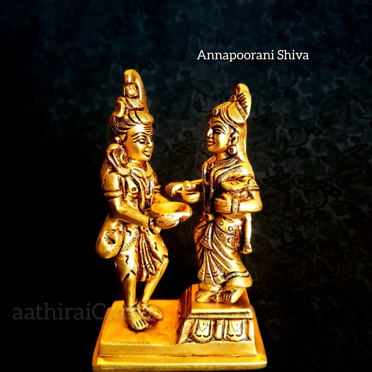 Annapoorani Shiva Idol Brass Antique Finish - image 1
