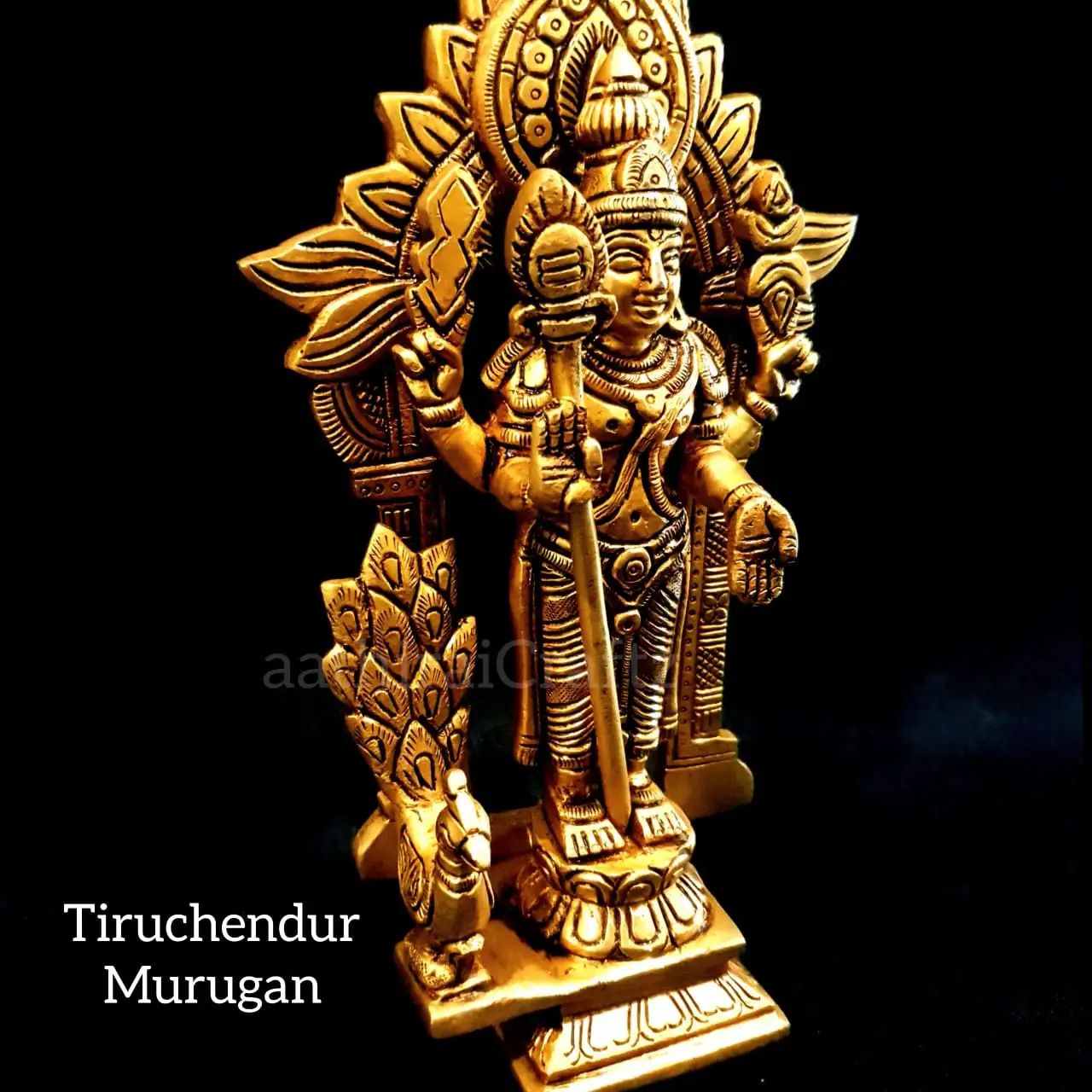 Thiruchendur Murugan Brass Antique Finish - image 2