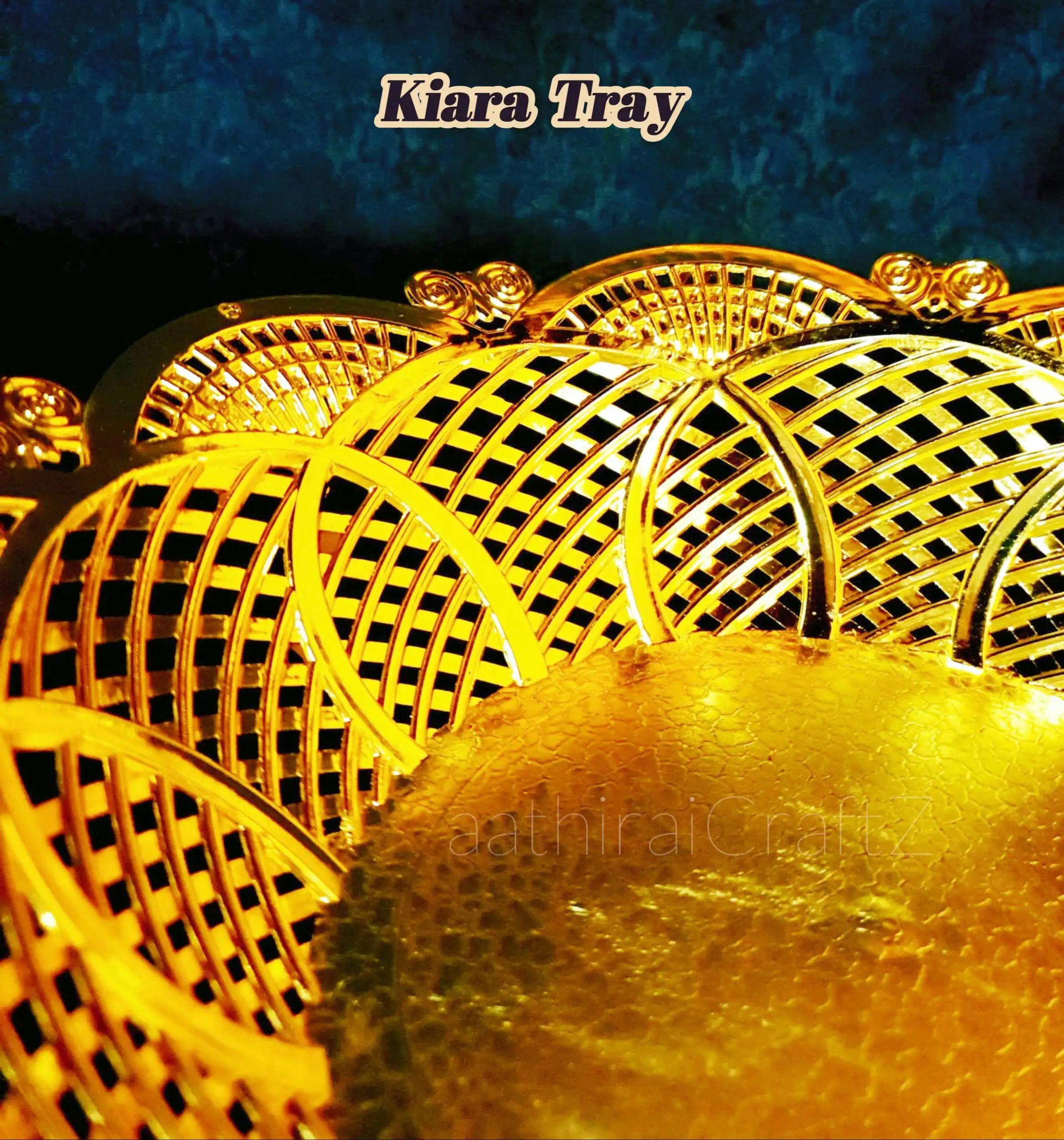 Kiara Golden Pooja / Decorative Pooja Plates - Large - image 1