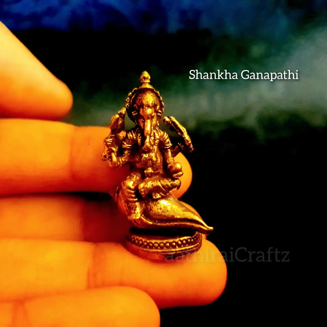 Shankha Ganapathi Miniature - image 1