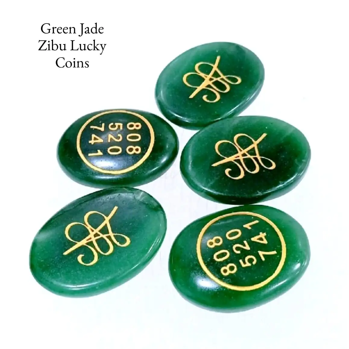 Green Jade Zibu Coin - image 2