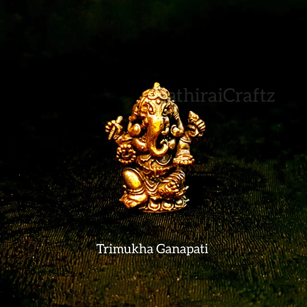 Trimukha Ganapathi Miniature - image 2