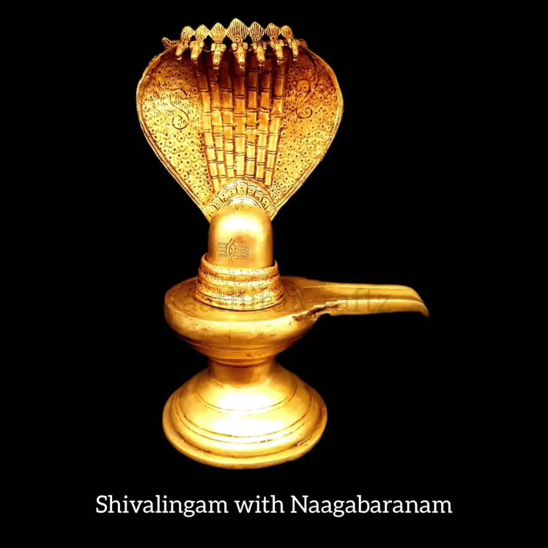 Shivalingam with Naagabaranam / Lingam with naagabaranam (snake) - image 1