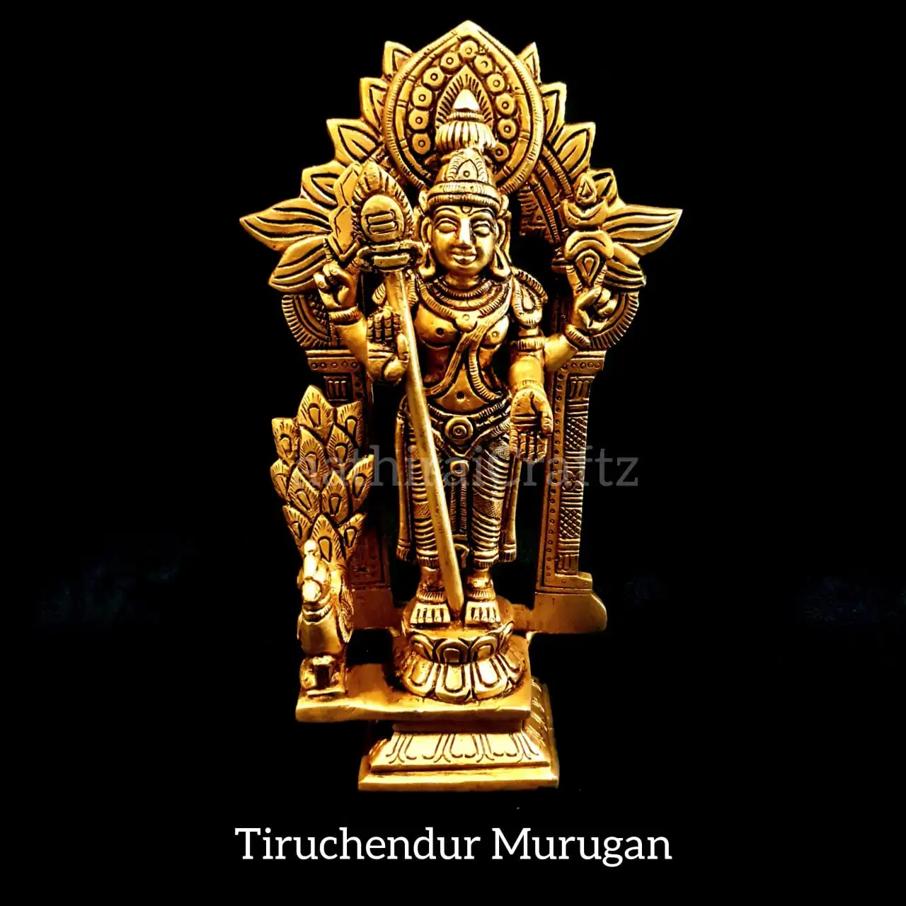 Thiruchendur Murugan Brass Antique Finish - image 1
