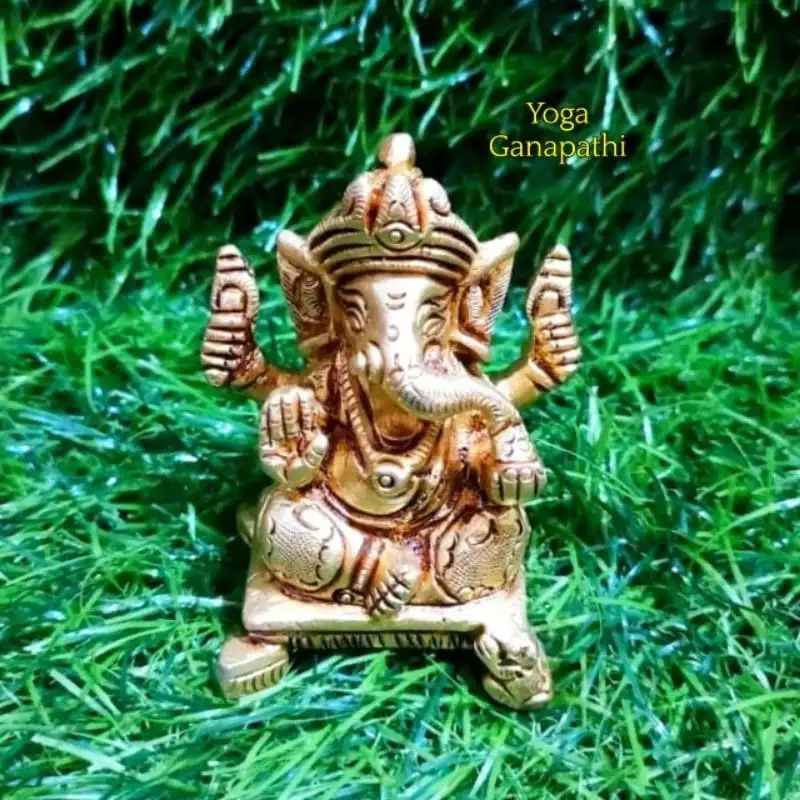 Yoga Ganapathi/ Vinayagar Brass Antique Finish Yoga Ganapathi - image 2