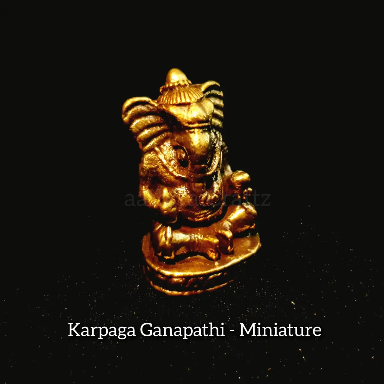 Karpaga Ganapathi Miniature Brass Antique Finish - image 2