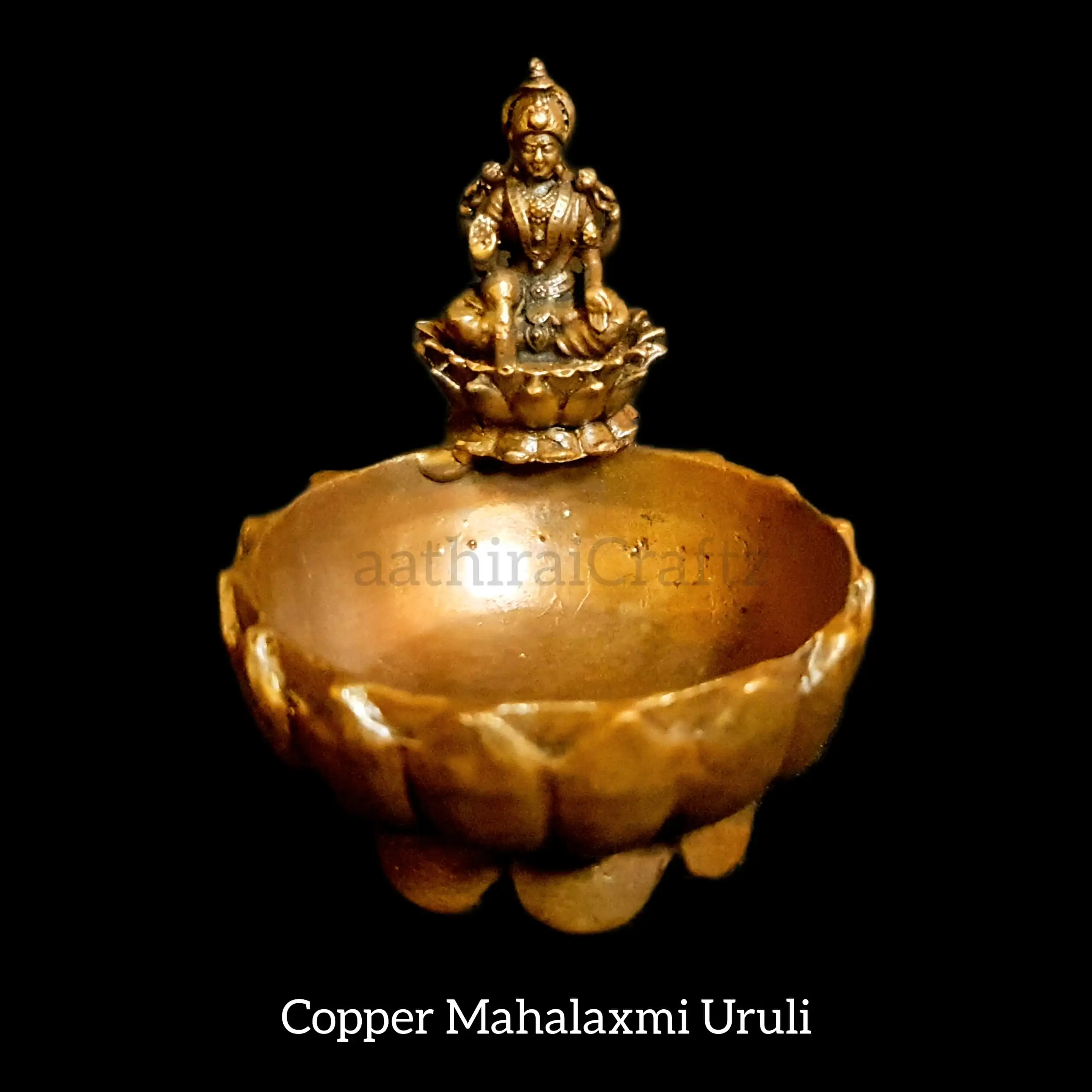 Copper Uruli Mahalaxmi / Copper Idol Mahalaxmi - image 1
