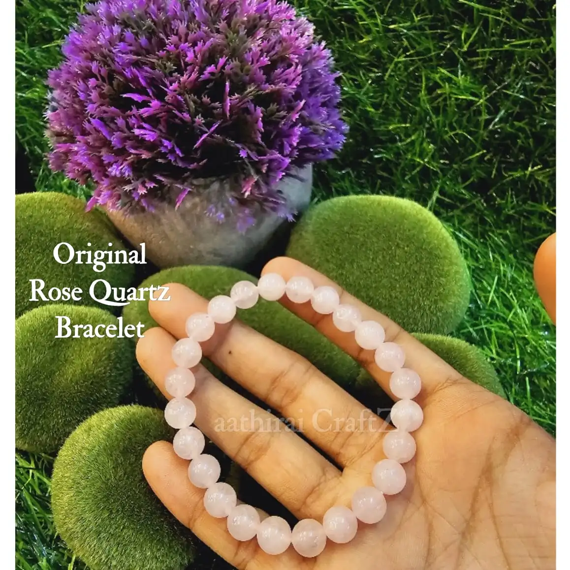 Rose Quartz Bracelets Heal & Love Stone - image 1