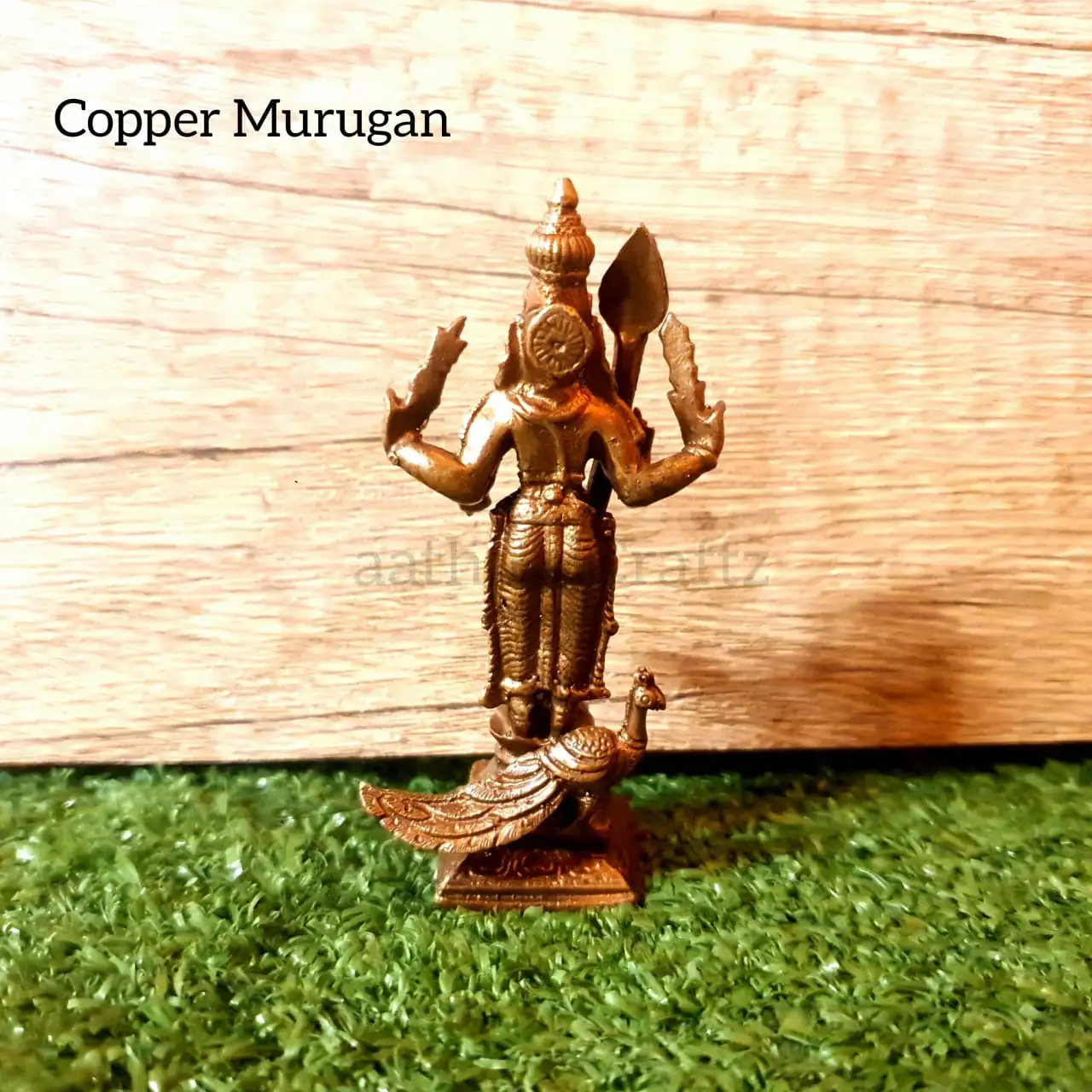 Murugan / Velayudha Copper Idol - image 2