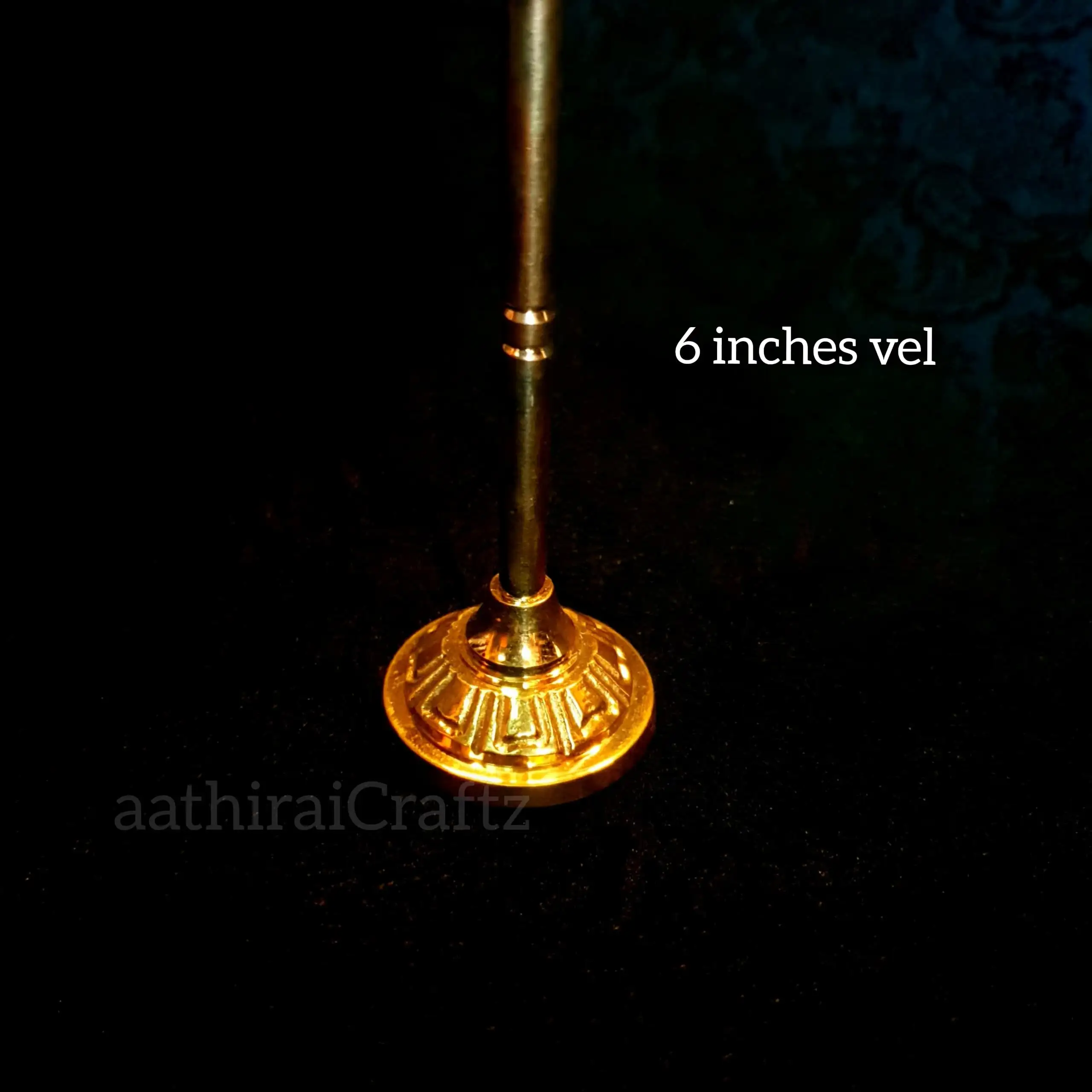 6 Inches Vel Sculpture Brass Antique Finish - image 2