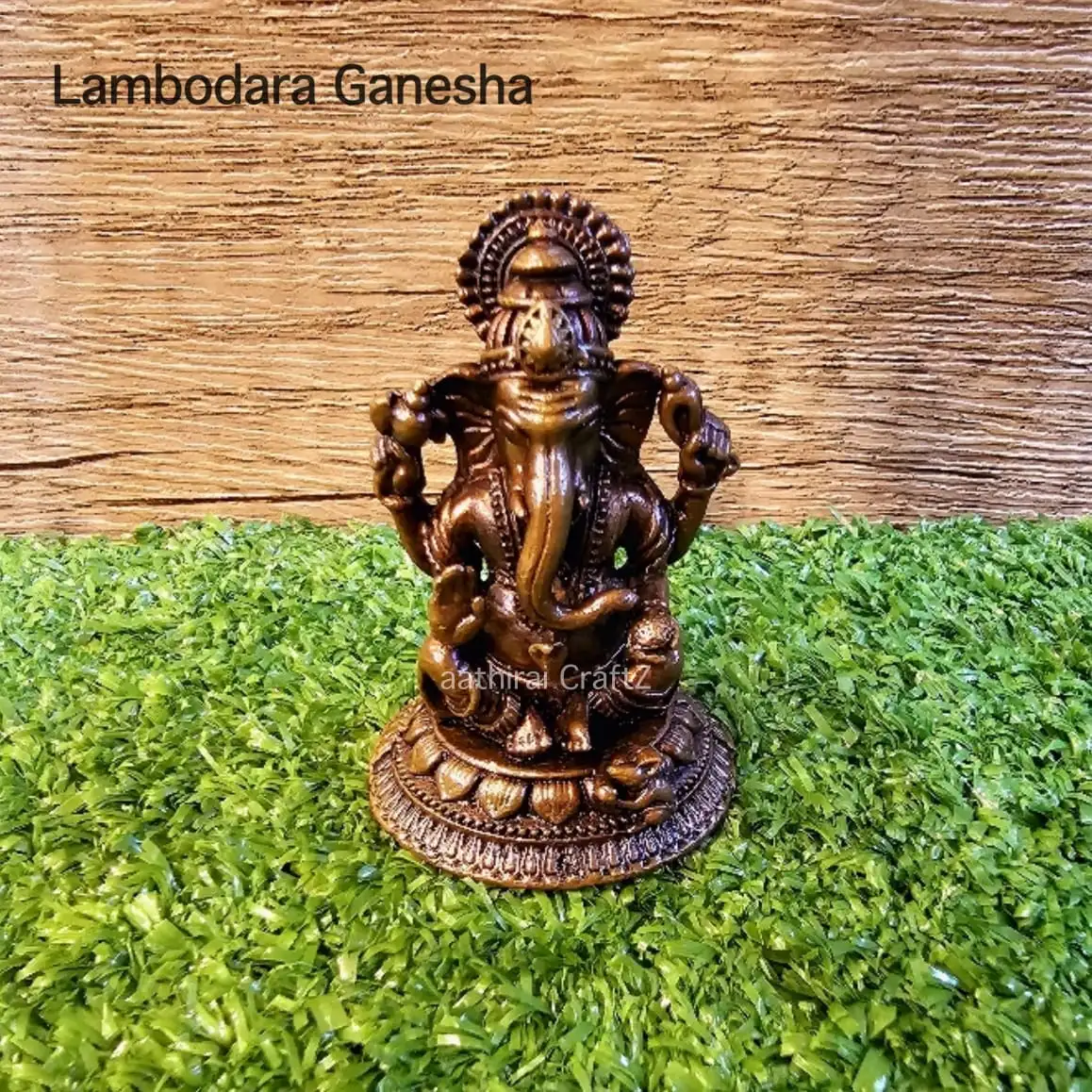 Lambodara Ganesha Copper Antique Finish - image 1