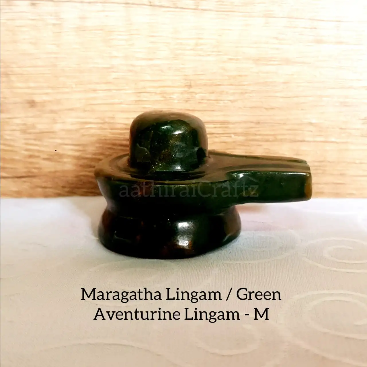 Maragatha Lingam / Green Aventurine Lingam - Medium - image 1