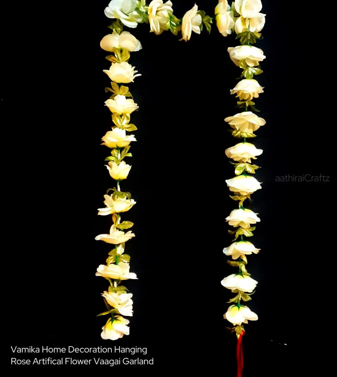 Vamika Home Decoration Hanging Rose Garland - Light Green Rose - image 1