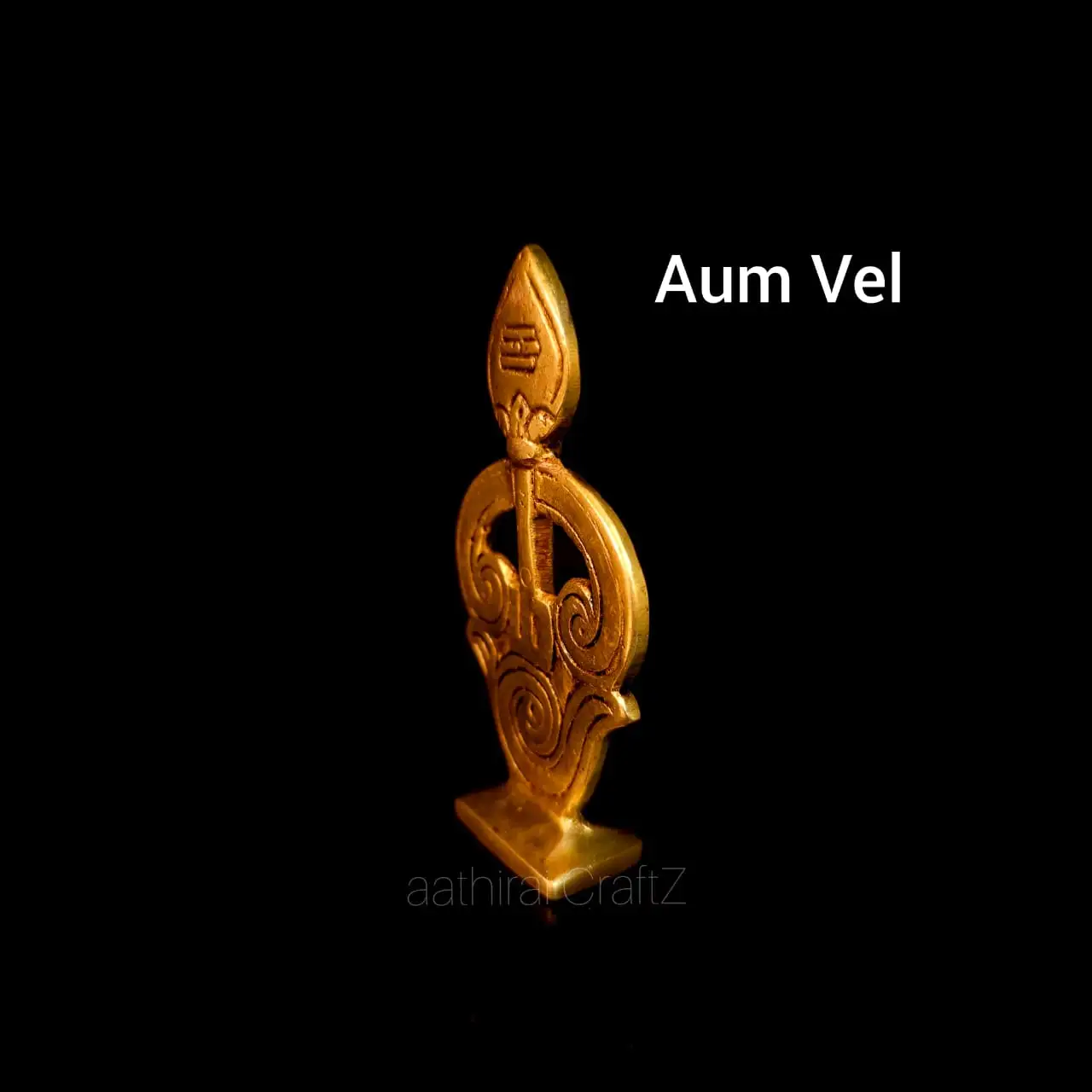 Aum Vel Sculpture Brass Antique Finish - Large - image 2