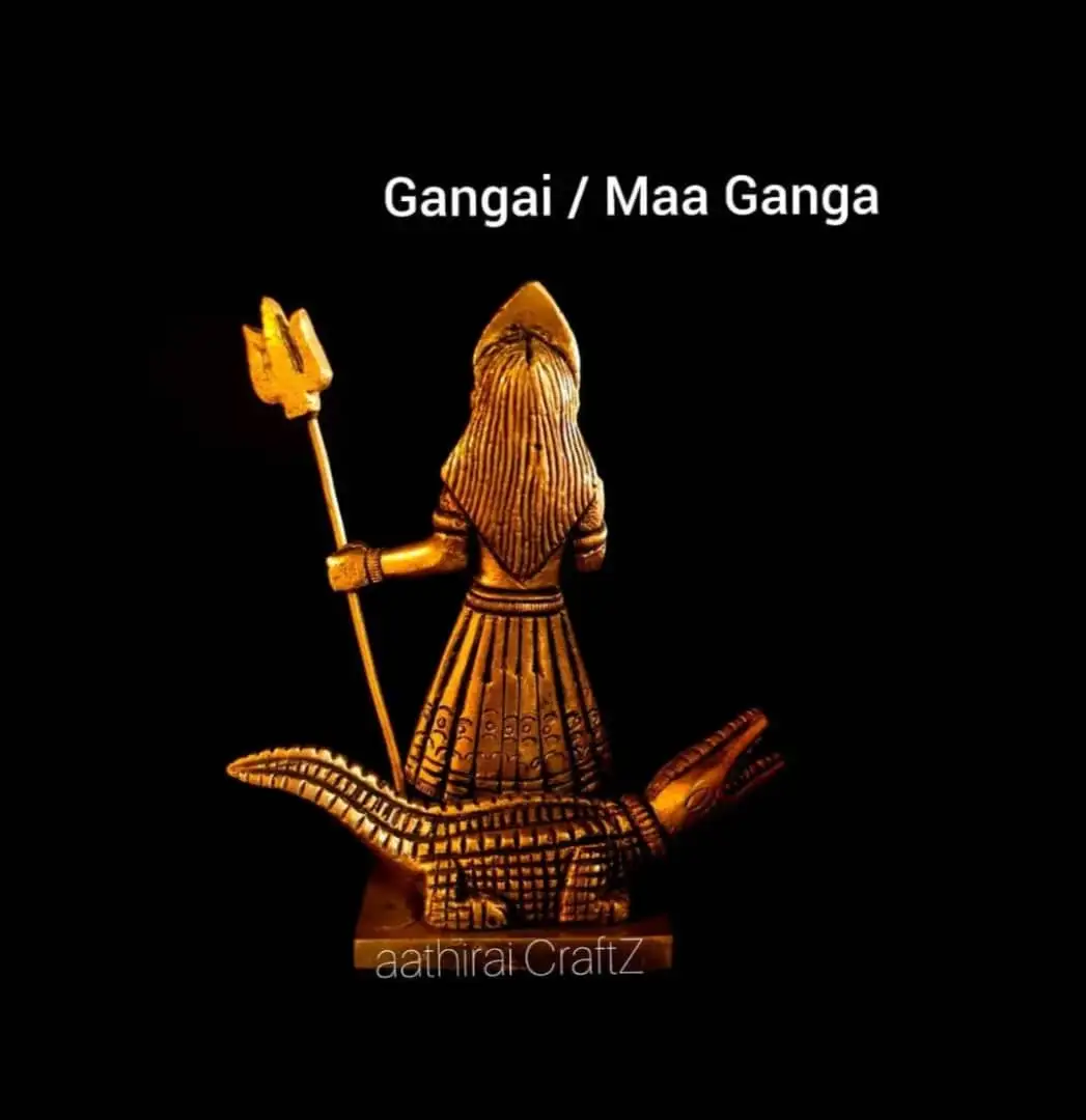 Gangai / Maa Ganga (B) Brass Antique Finish - image 2
