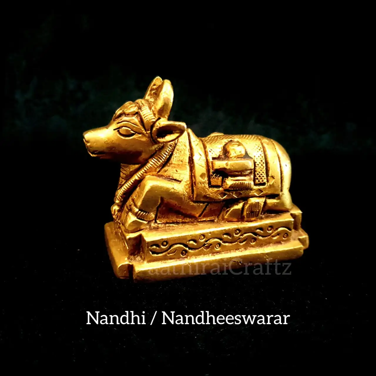 Nandhi / Nandheeswarar Brass Antique Finish - image 1