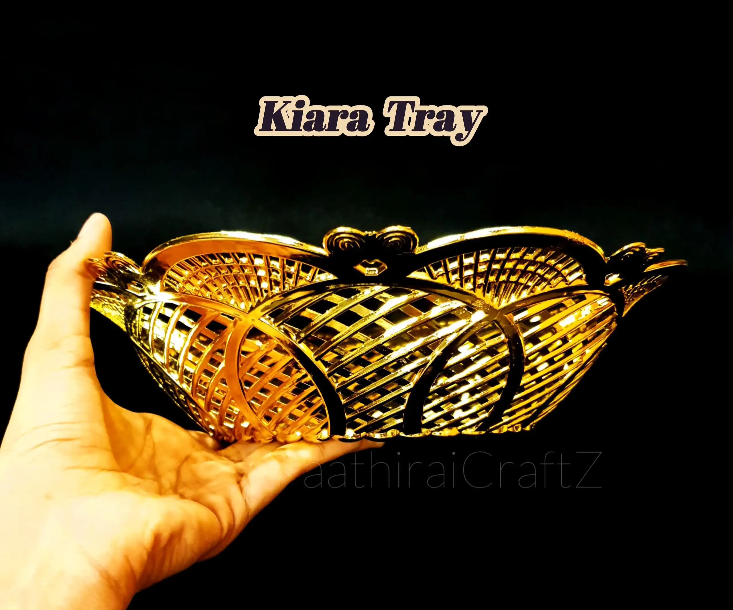 Kiara Golden Pooja / Decorative Pooja Plates - Medium - image 1