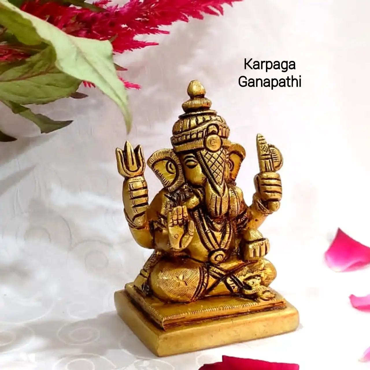 Karpaga Ganapathi Brass Antique Finish God Vinayagar - image 2