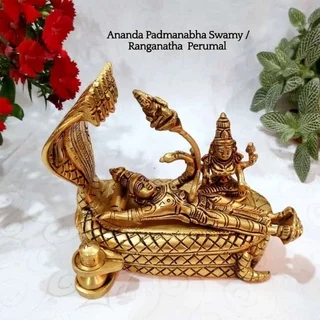 Ananda Padmanabha Swamy / Ranganatha Perumal Brass Antique Finish - image 1