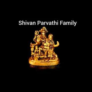 Shivan Parvathi Family Statue Brass Antique Finish - image 1