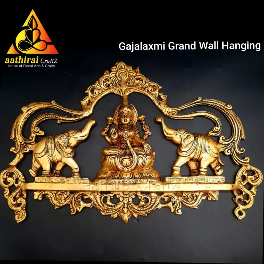 Gajalakshmi Hanging Brass Antique Finish - Master piece - image 1