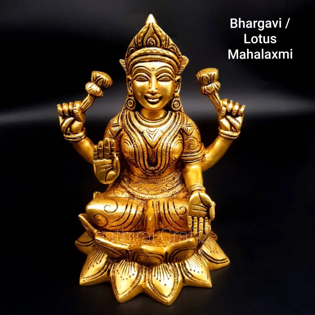 Bhargavi / Lotus Laxmi Mahalaxmi Statue - image 1