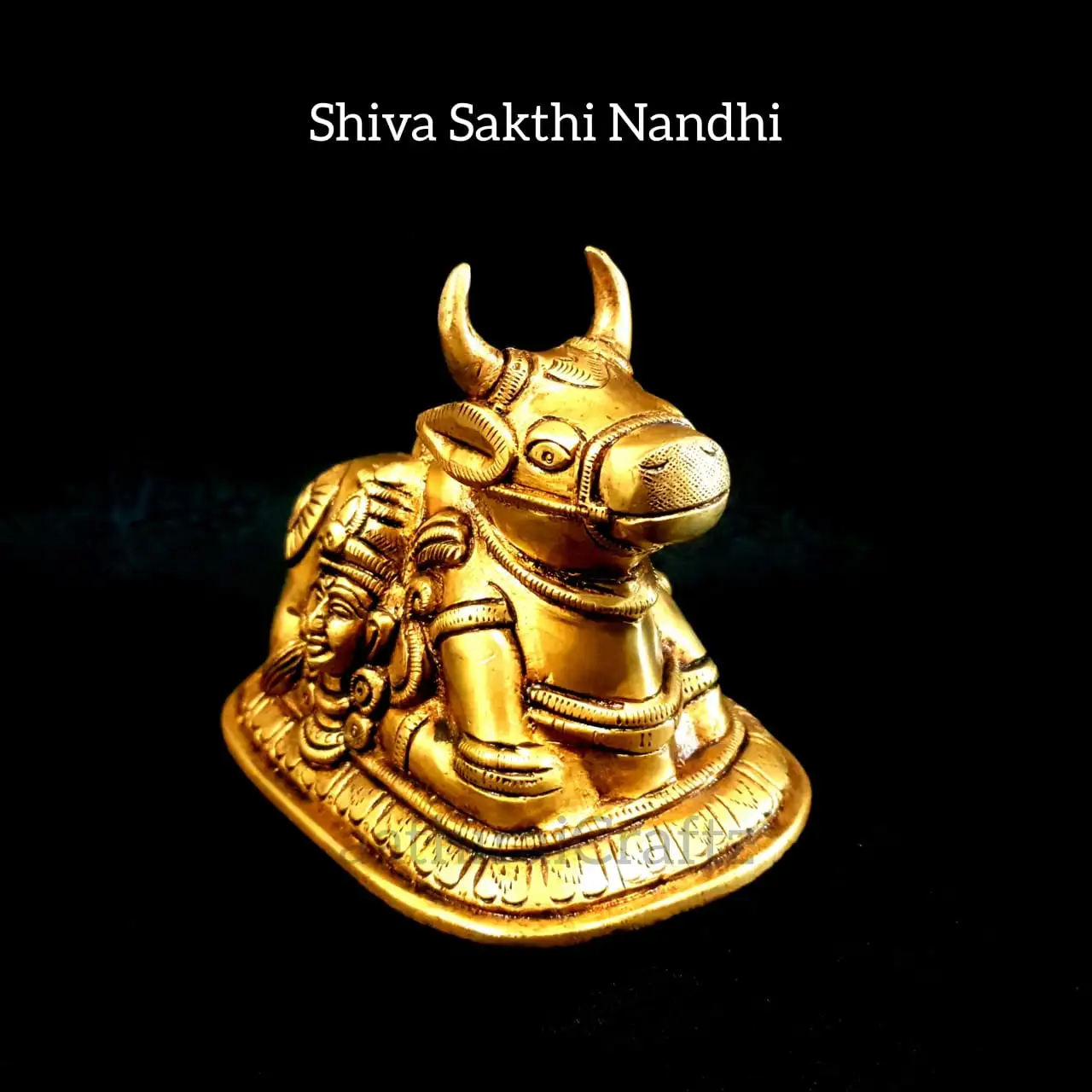 Shiva Sakthi Nandhi Brass Antique Finish - image 1