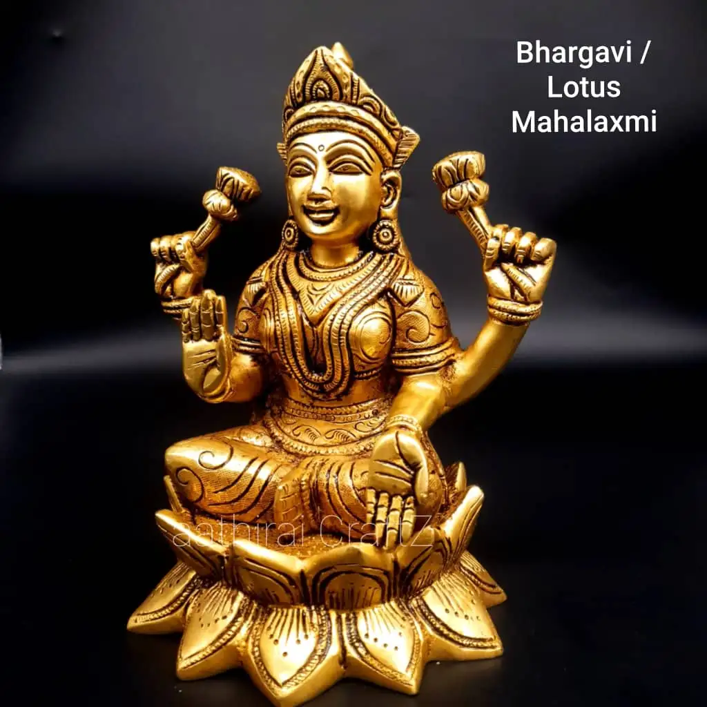 Bhargavi / Lotus Laxmi Mahalaxmi Statue - image 2