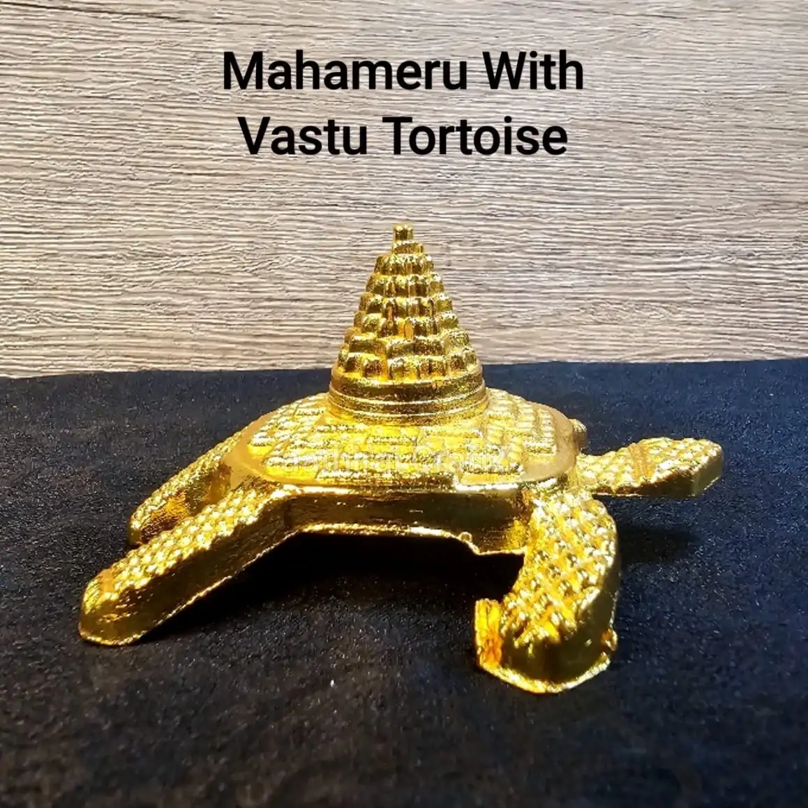 Vaastu Tortoise with Mahameru - Aluminum Antique Finish - image 2
