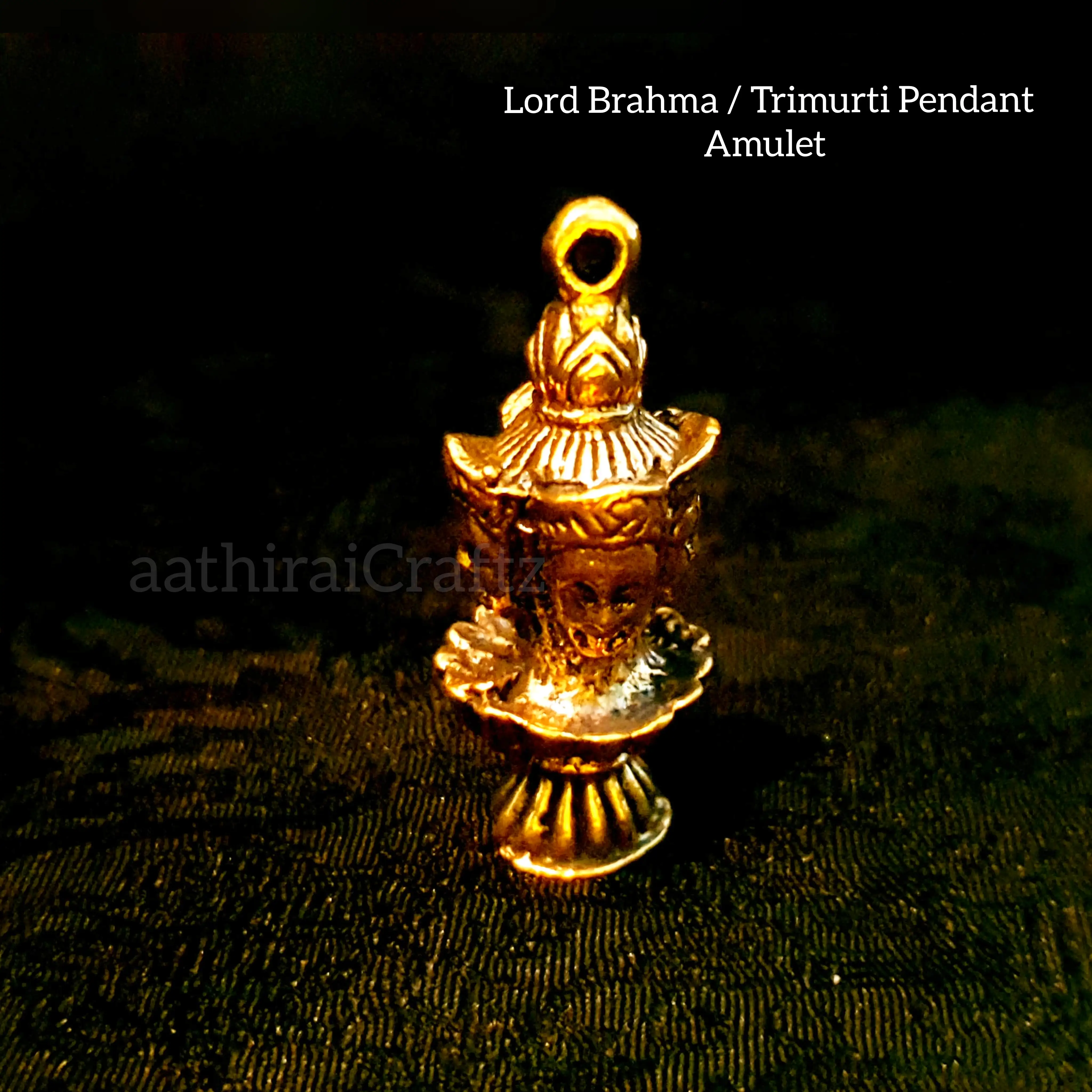 Lord Brahma / Trimurti Pendant Amulet Miniature - image 2