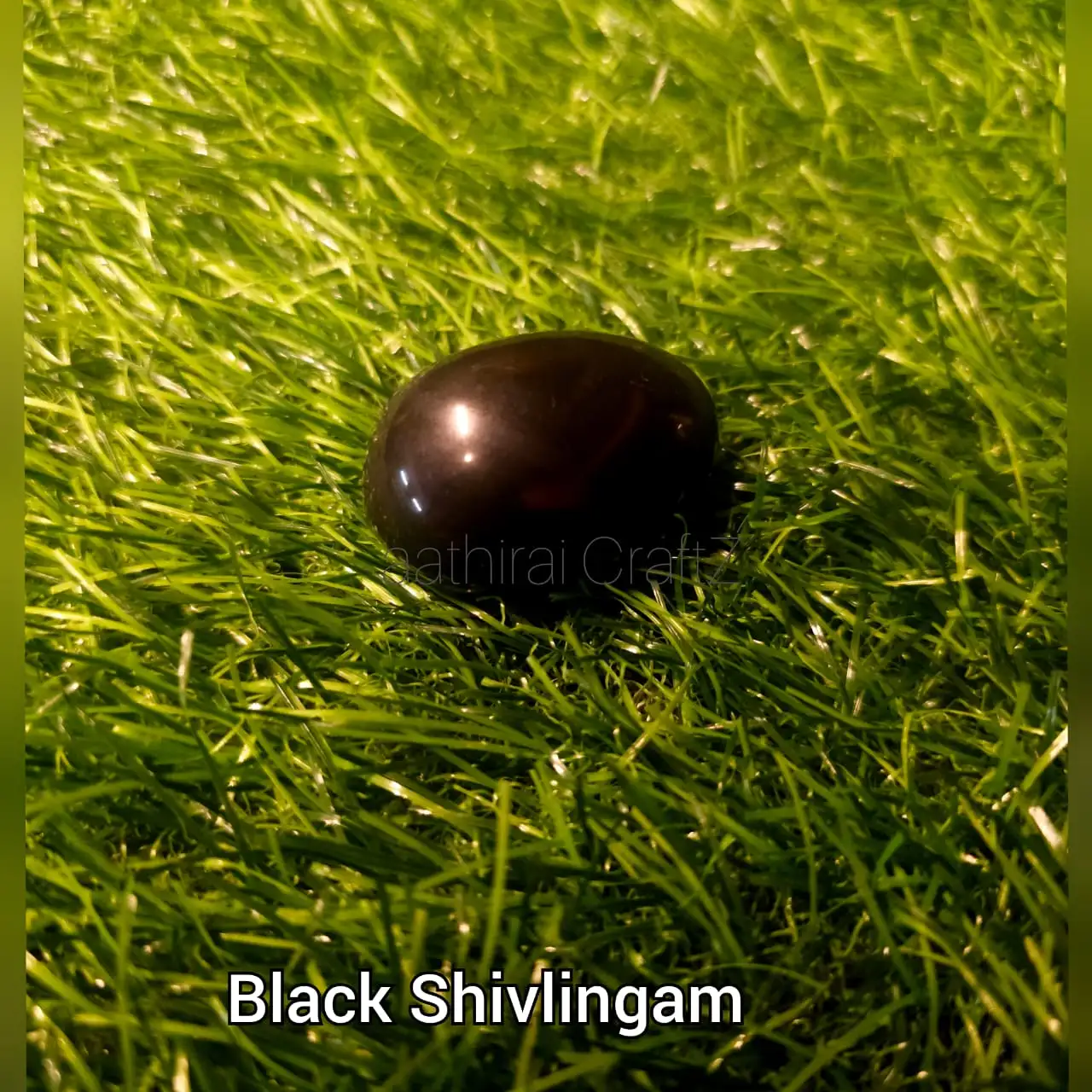 Black Shivalingam Pure Black Shivalingam / Lingam - Medium - image 2