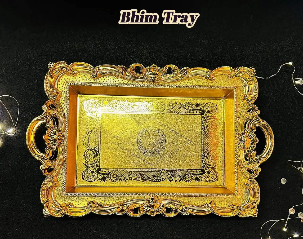 Bhim Golden Pooja / Decorative Plates - Large - image 1