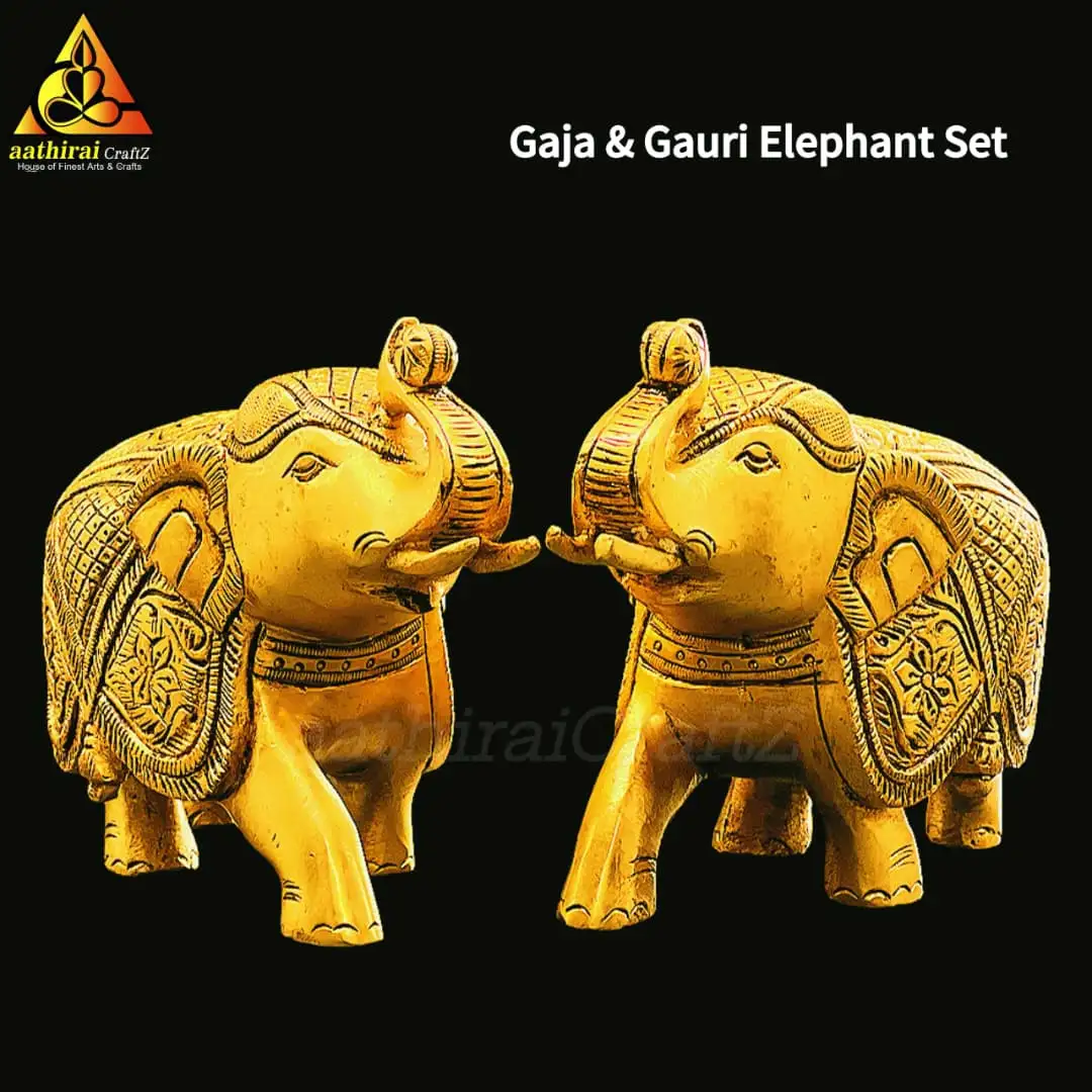 Gaja & Gauri Elephant Pair - image 2