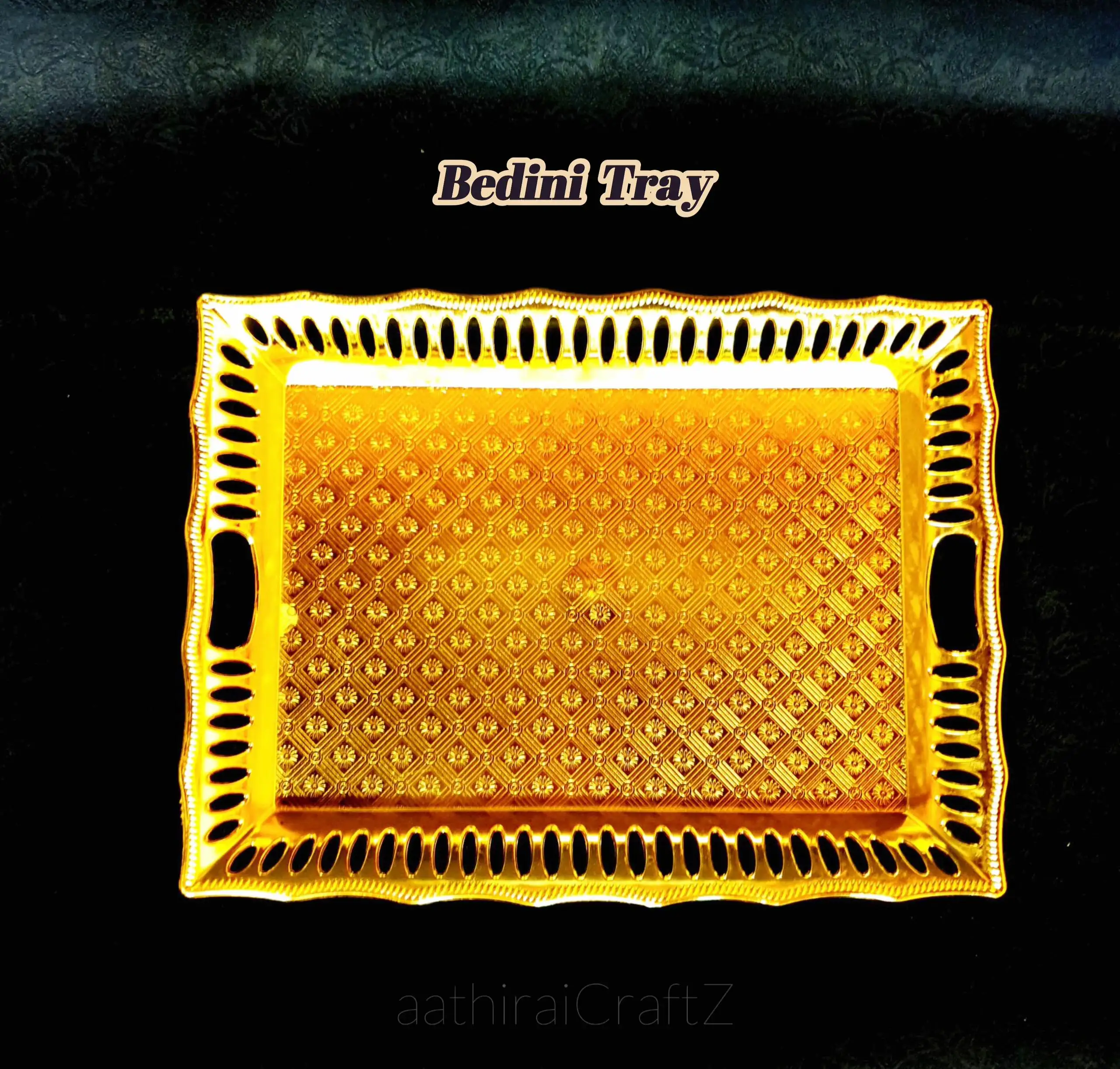 Bedini Golden Pooja / Decorative Plates - Large - image 1