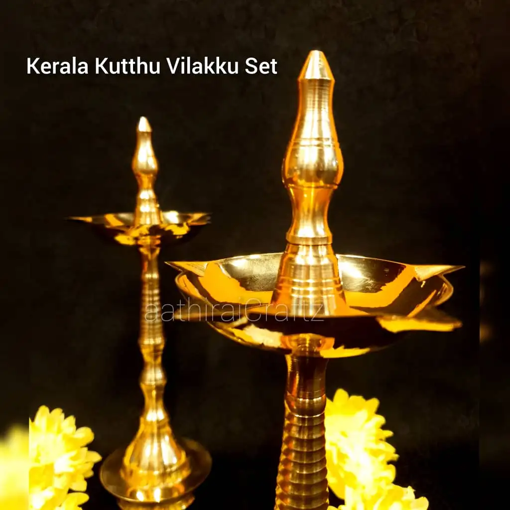 Kerala Kutthu Vilakku Brass Antique Finish - image 2