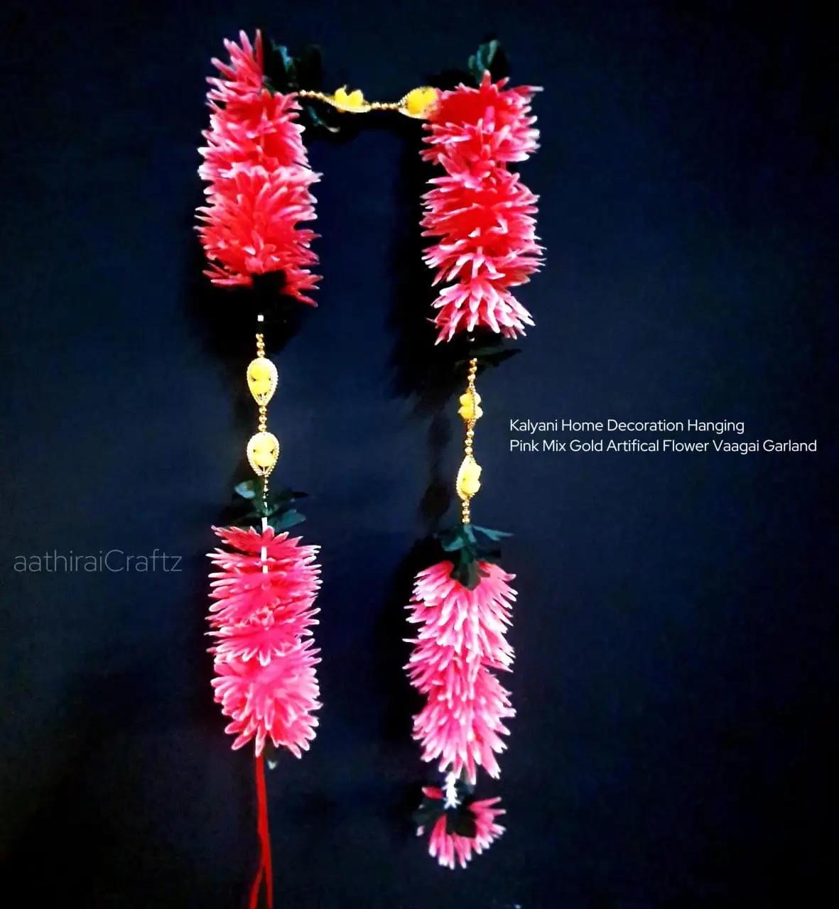 Kalyani Home Decoration Hanging Pink MIx Gold - image 1